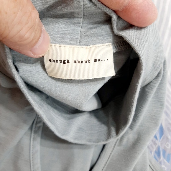 Enough About Me Women's Sleeveless Top Size Small Gray - Picture 4 of 5